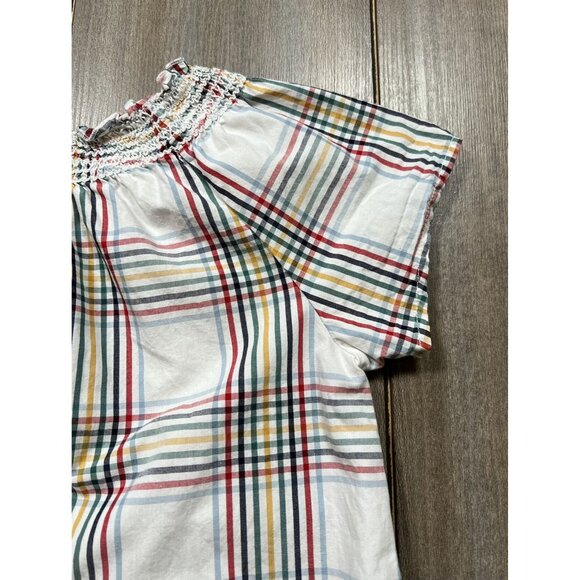 Hanna Andersson Smocked Primary Plaid Dress - Picture 4 of 13